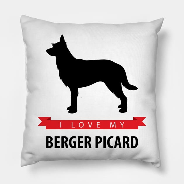 I Love My Berger Picard Pillow by millersye