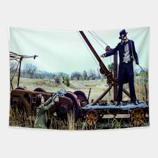 Steampunk fight Tapestry