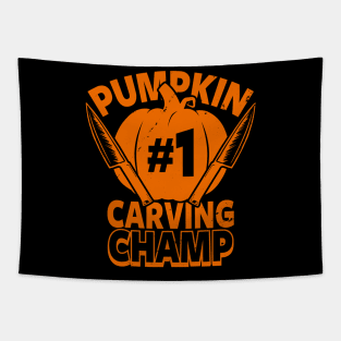 Pumpkin Carving Champion Autumn Fall Gift For Pumpkin Carvers Tapestry