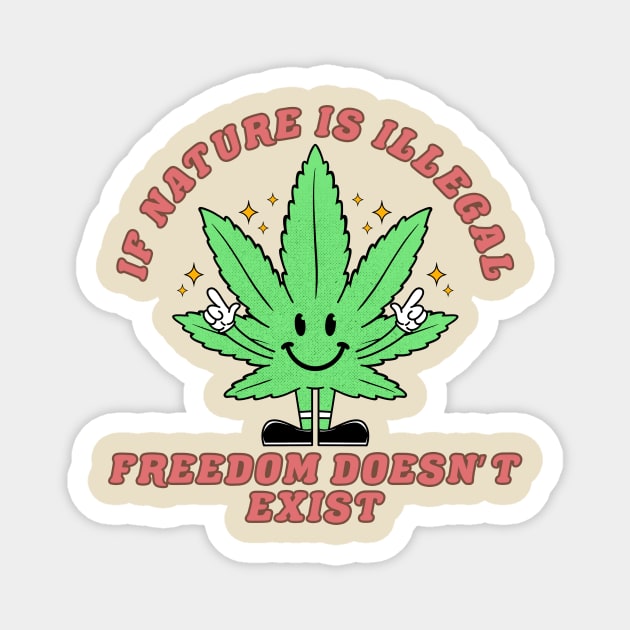 Weed T-shirt Magnet by AviFlava