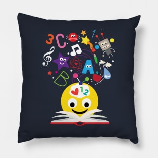 I love Reading! Cute Reading Emoji Gifts for Teachers Pillow