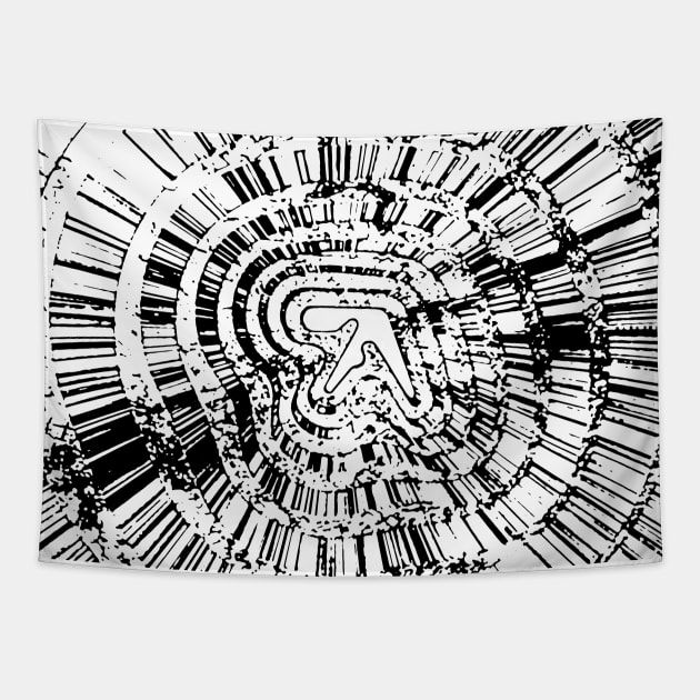 Aphex Twin Collapse EP Album White Design Tapestry by Irla