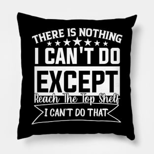 There Is Nothing Except Reach The Top Shelf sarcastic saying Pillow