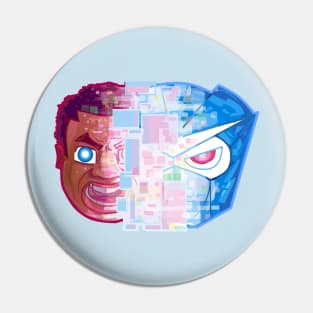 Go Robo Now Two Face Pin