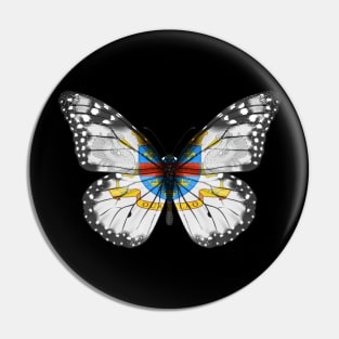St Barts Flag  Butterfly - Gift for St Barts From Saint Barthelemy Pin