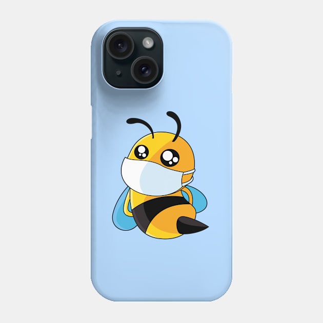 face mask bee coronavirus covid Phone Case by gossiprag