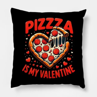 Pizza Is My Valentine Funny Valentines Day Heart Shape 2024 Pillow