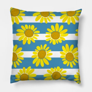 Sunflower Seamless Pattern Pillow