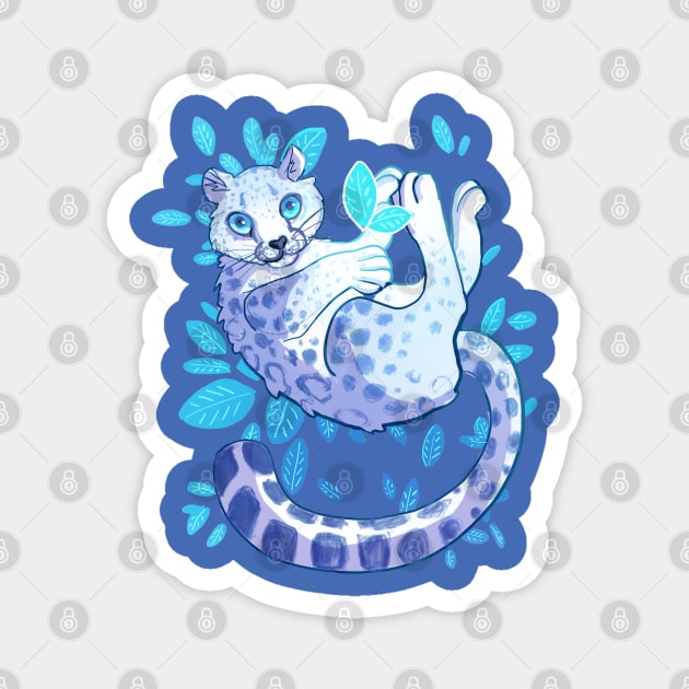 Snow Leopard Magnet by AshenShop