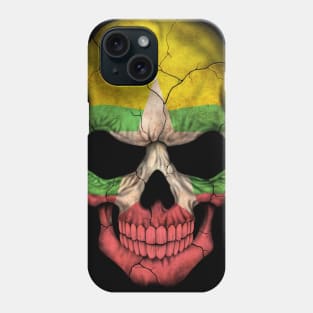 Myanmar Flag Skull Phone Case