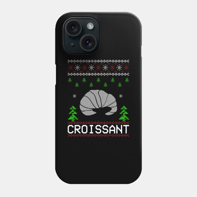 Christmas Funny Ugly Croissant Xmas Holiday Gift Phone Case by Hasibit