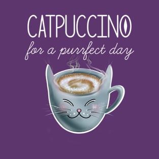 catpuccino for a purrfect day 2.0 by Blacklinesw9 T-Shirt