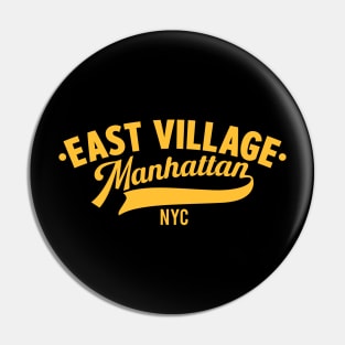 East Village Manhattan - NYC Minimal Logo Pin