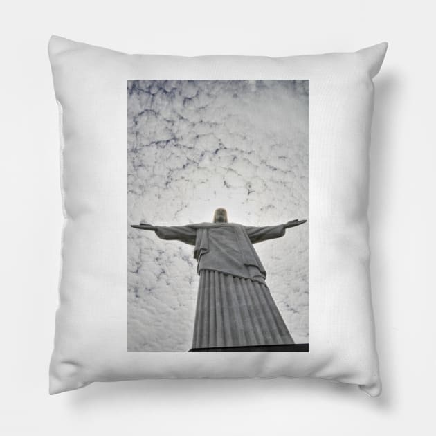 Cristo Redentor with Aureole, Corcovado - Rio de Janeiro Pillow by holgermader