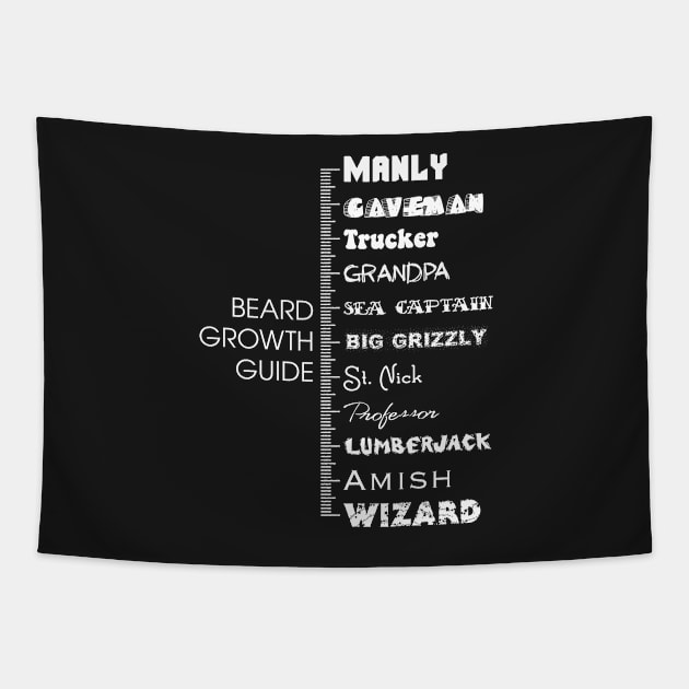 Special Christmas Beard Growth Chart Tapestry by SolarFlare