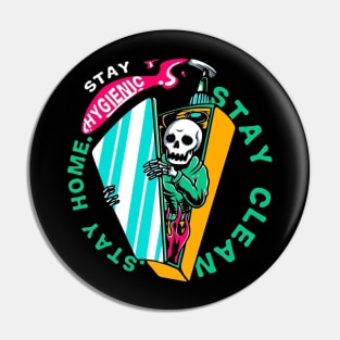 stay home stay clean Pin