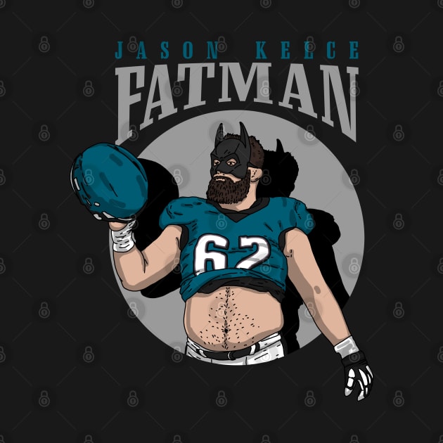 Jason Kelce Fatman by Luna Illustration