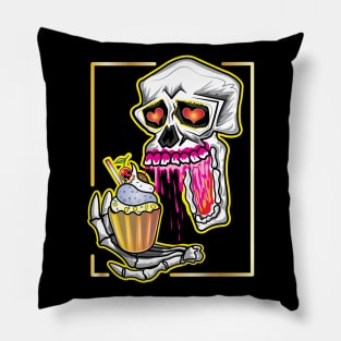 you can call me cupcake Skull Pillow