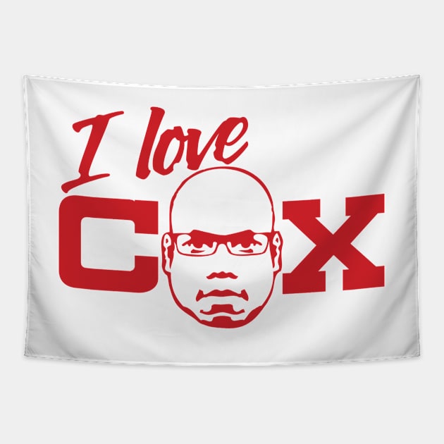 OH YES! OH YES! - Carl Cox Red Print Tapestry by lldesigns