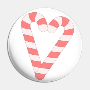 Candy Cane Heart Pin