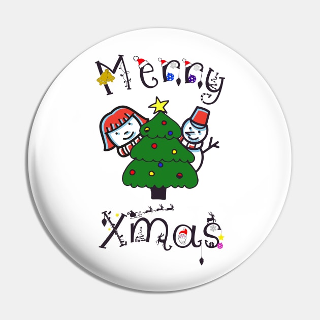 Merry Christmas Pin by MarinasingerDesigns