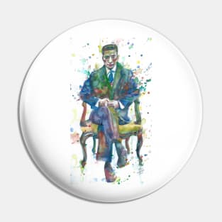 YUKIO MISHIMA - watercolor portrait. 2 Pin