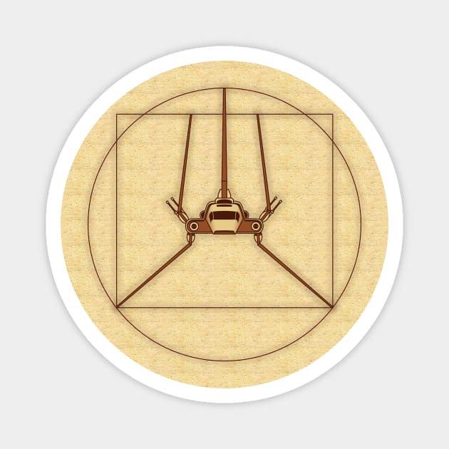 Shuttle Vitruvian - Design 2 Magnet by IORS