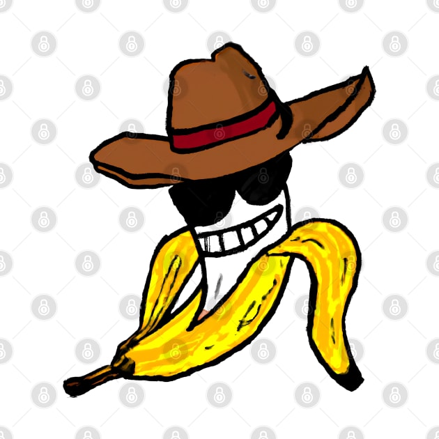 crooked banana with a sinister smile by design19970