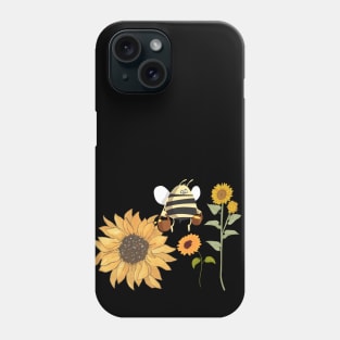 Sunflower and Fatty Bee Phone Case
