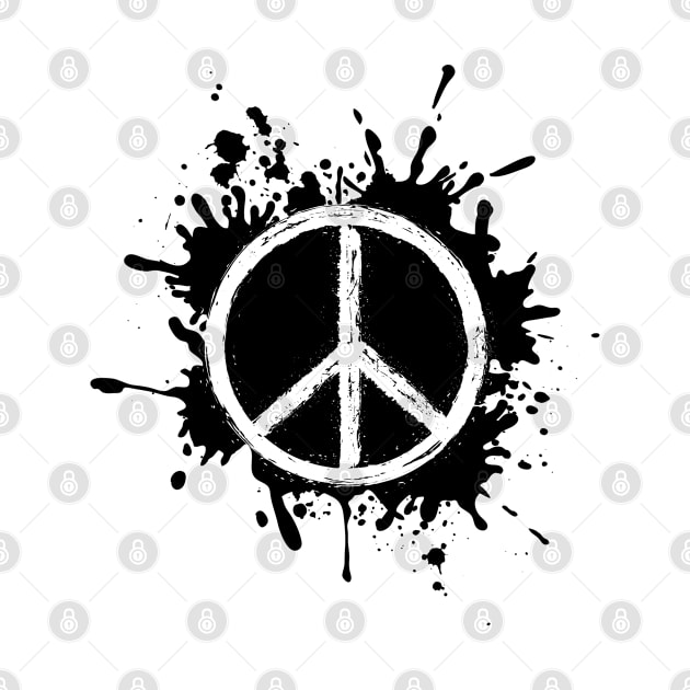 Black Peace Symbol by Florin Tenica