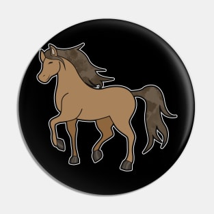 Horse Comic Cartoon Pin