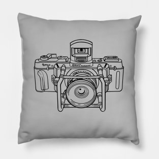 Fuji Camera, Camera Illustration, Fuji GX617, Photographer Pillow