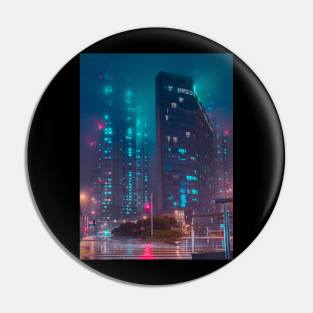 Neon Downpour Pin