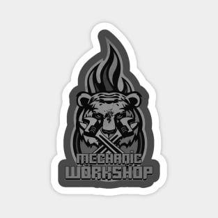 Gray Mechanic Workshop Tiger Magnet