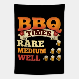 BBQ Timer Barbecue Beer Drinking Grilling Tapestry