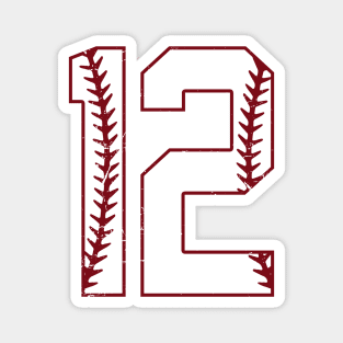 12th Birthday Baseball Boy Gift From Mom Happy 12 Years Old Birthday Gift For Son Magnet