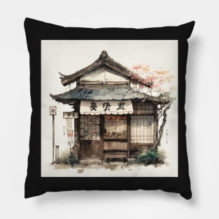 Japanese Storefront Pillow