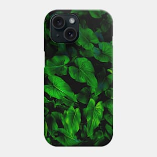 Dark Green Lilly Leaves Phone Case