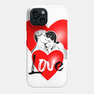 Man and woman in love hearts Phone Case