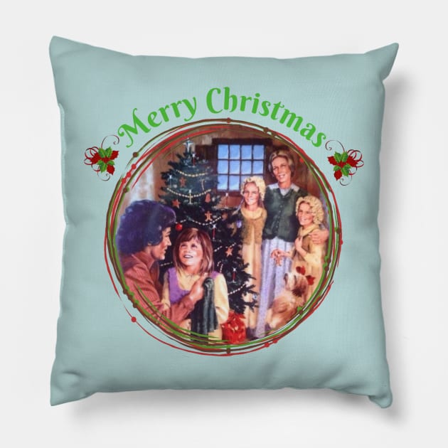 Little House on the Prairie Christmas Pillow by Neicey