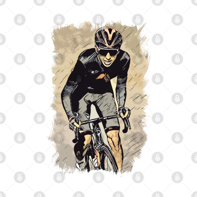 The Cyclist / Abstract fan art / Cycling heroes series #05 by Naumovski