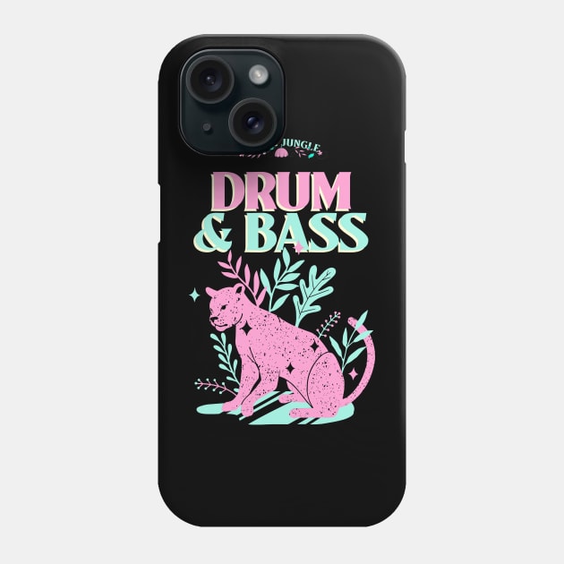 DRUM & BASS  - In The Jungle Phone Case by DISCOTHREADZ 