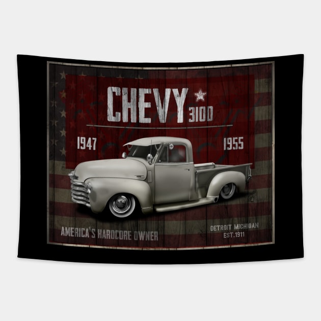 Classic Chevy 3100 Tapestry by hardtbonez