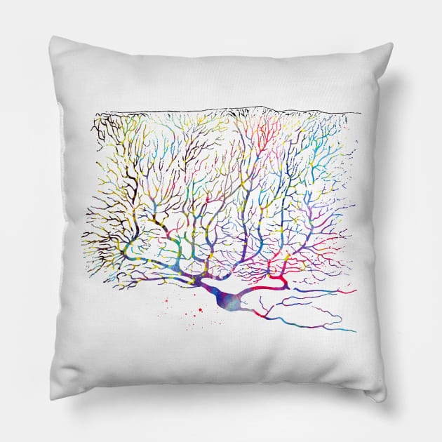 Purkinje Neuron Pillow by erzebeth