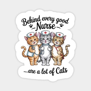 For Nurses Nursing Who Love Cats Apparel Magnet