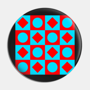 red and blue geometrical pattern Pin