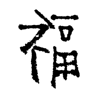 Luck / Blessing (Fú) Chinese Character / INK T-Shirt