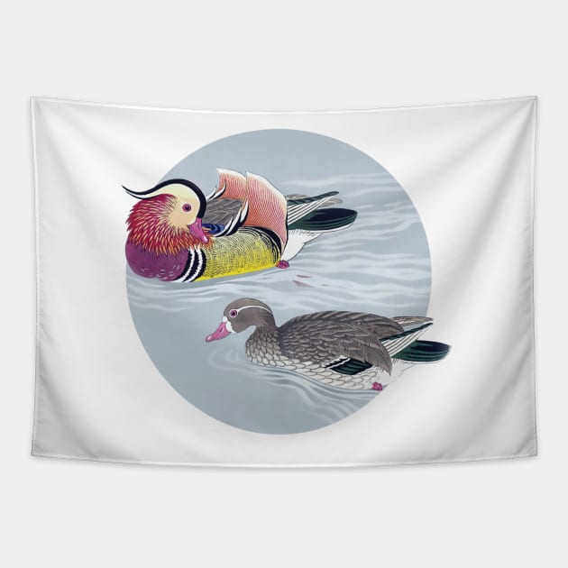 Ukiyo-e Ducks Tapestry by allovervintage