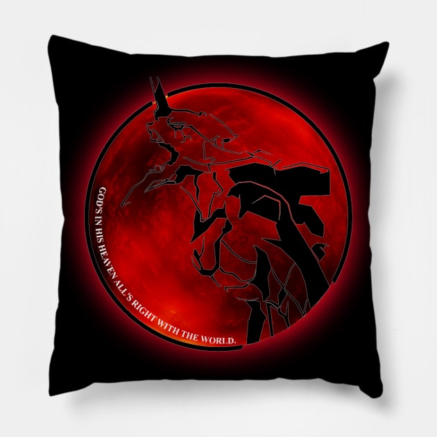 Evangelion Eva Blood Moon Large Print Type 2 Pillow by mightbelucifer