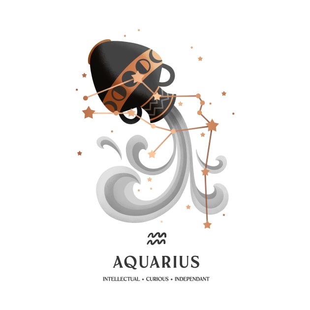 Aquarius Constellation Zodiac Series by paulineberger